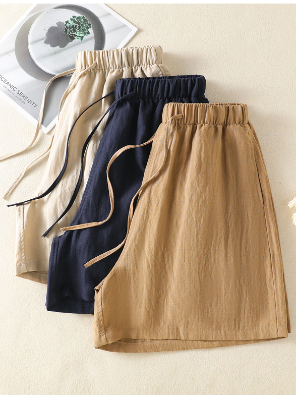 Linen Pant Wide - Loose High Waist Cotton Linen Wide