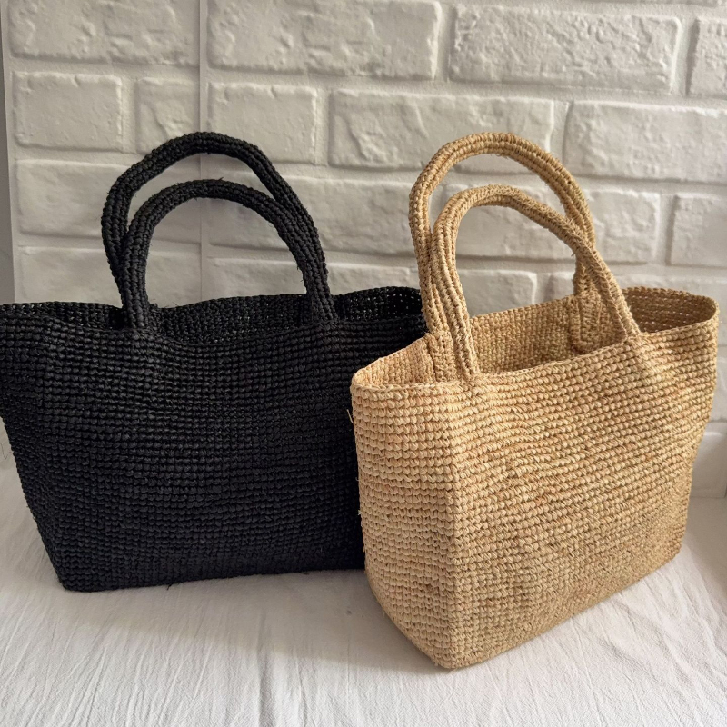 Crochet Bag Raffia - High-quality Raffia Woven Tote Bag Summer