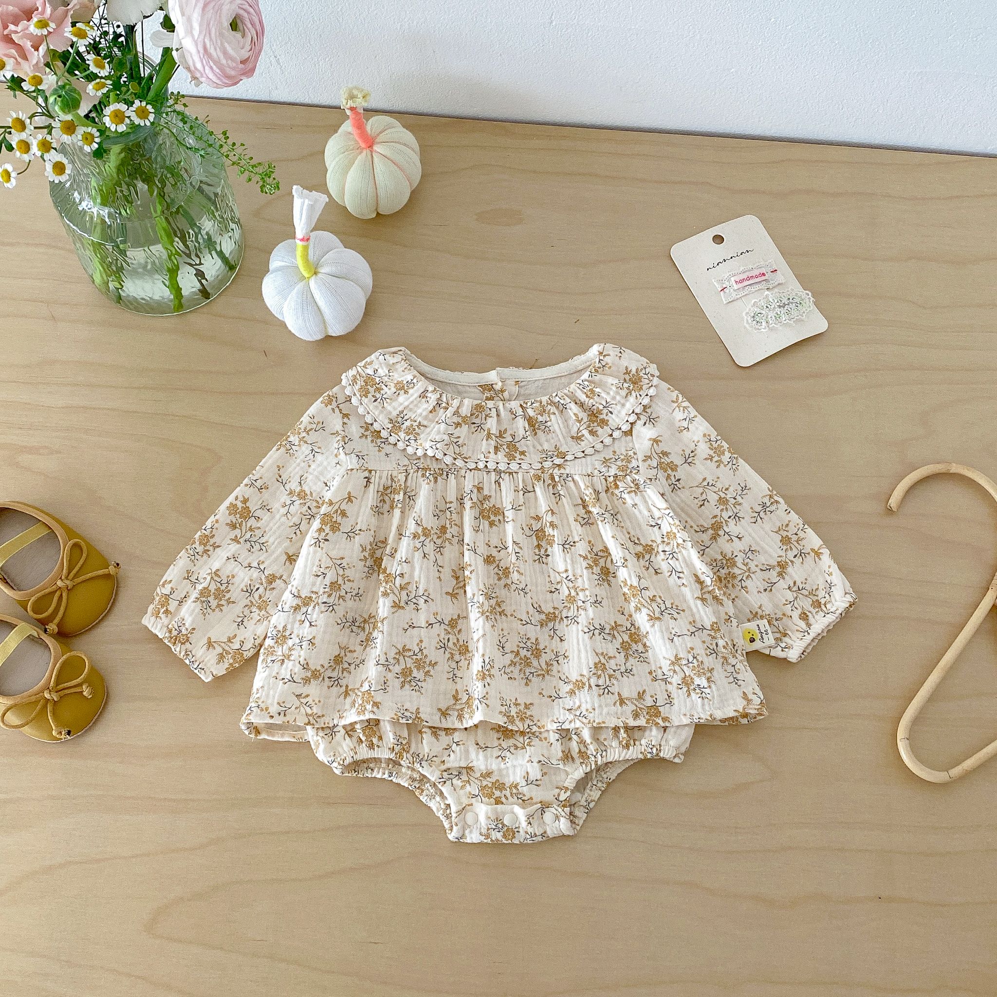 Romper Floral Print - Spring Dress with Floral Print, Romper