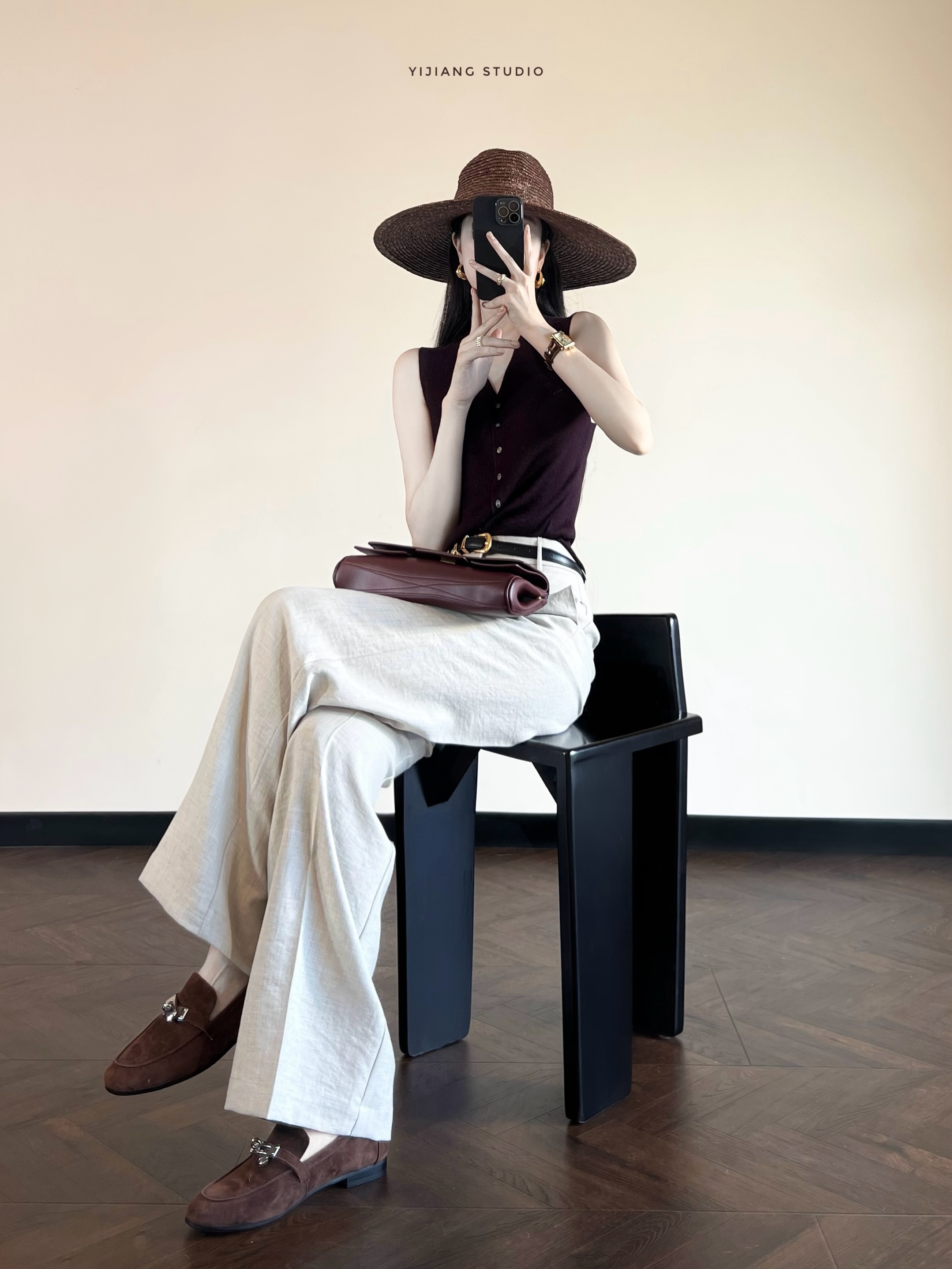 Linen Pant Wide - High Waist Wide Leg Pants Unbleached