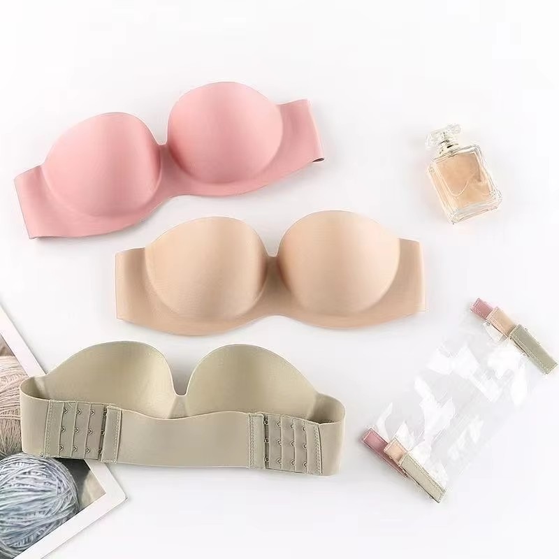 Bralette Triangle Set - Women's Sexy Strapless Push-Up Padded Bra