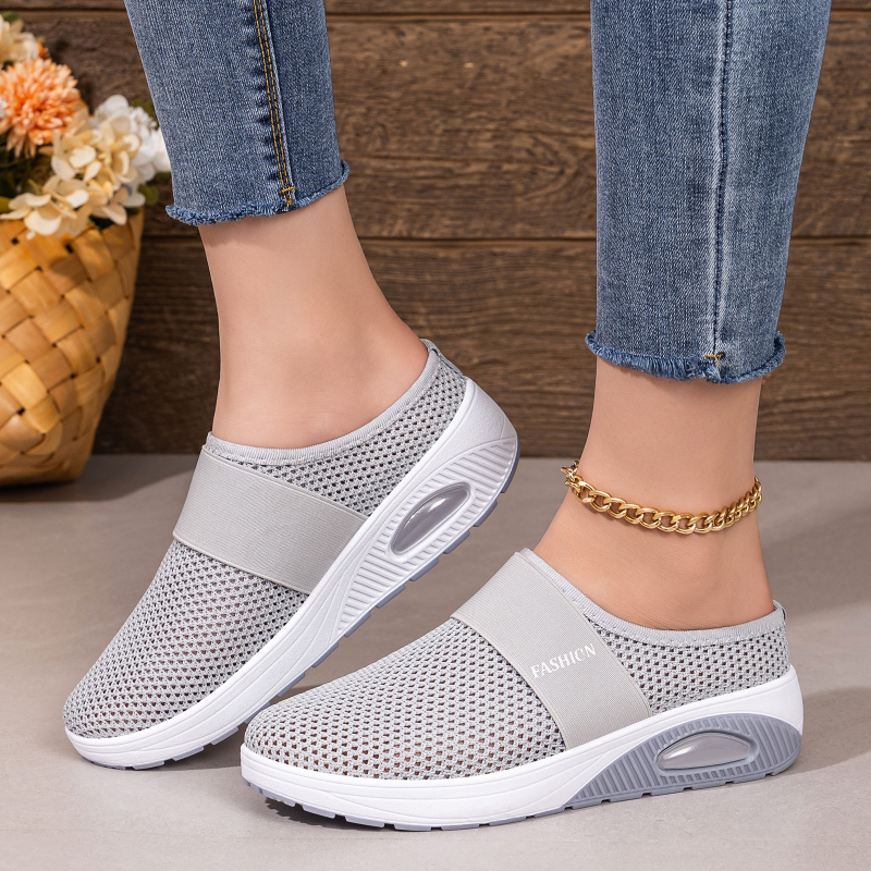 Women Hollow Mesh Mules Slip O - Wedge Espadrille Women recension och pris