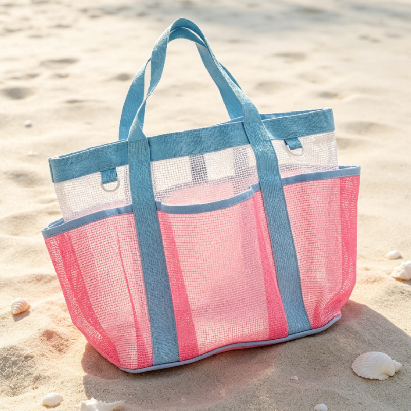 Large Mesh Beach Tote Bag with - Tote Bag Beach recension och pris