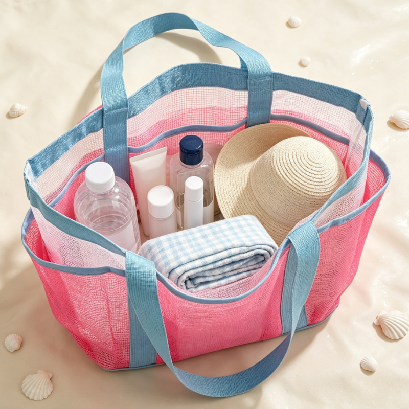 Large Mesh Beach Tote Bag with - Tote Bag Beach recension och pris