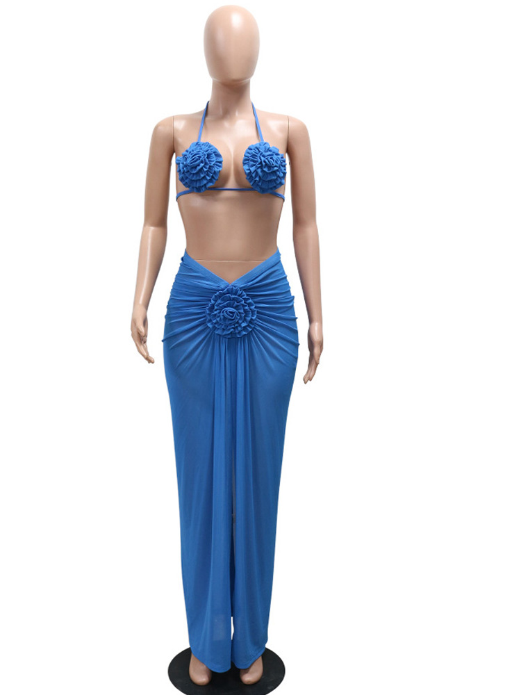Beyprern Women's Royal Blue 3D - Swimsuit Bikini Ruched recension och pris