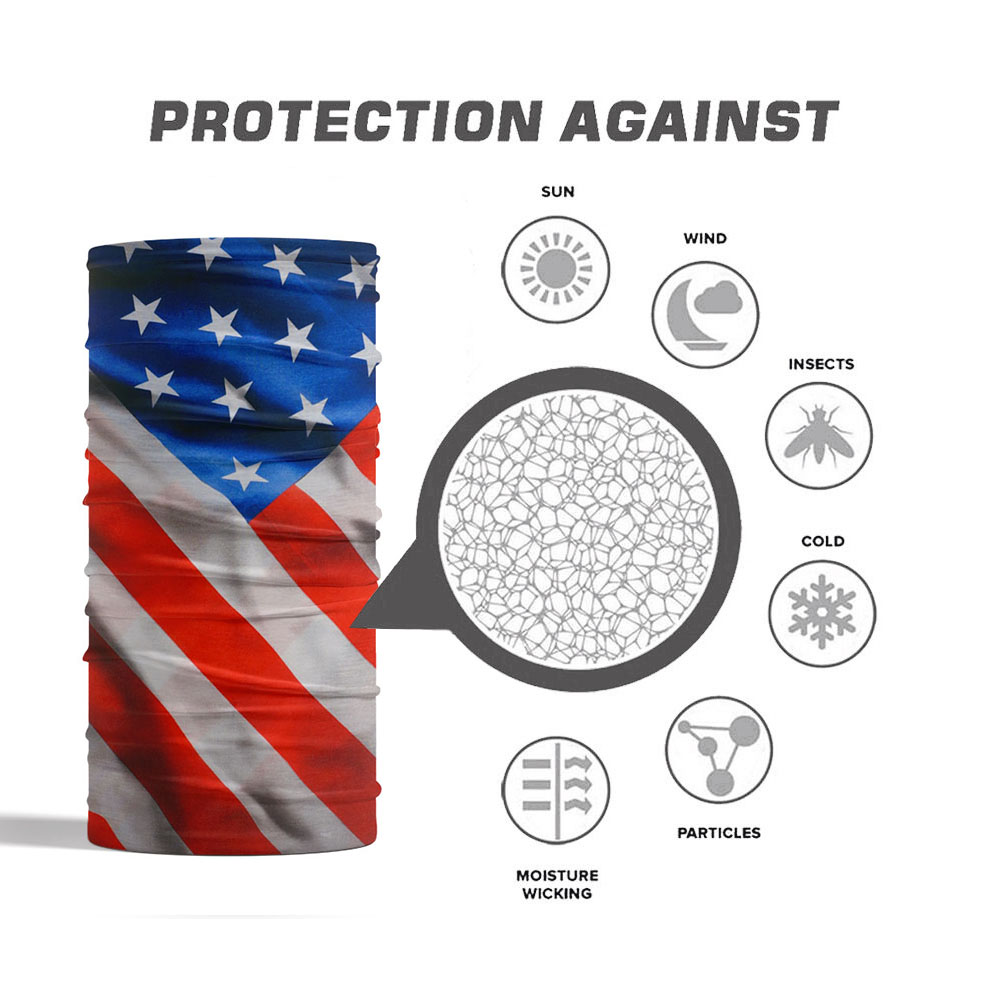 USA Flag Pattern Sun Protectiv - Headband Summer Knit recension och pris