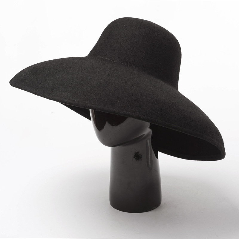 Classical Big Wide Brim Wool F - Hat Floppy Wide recension och pris