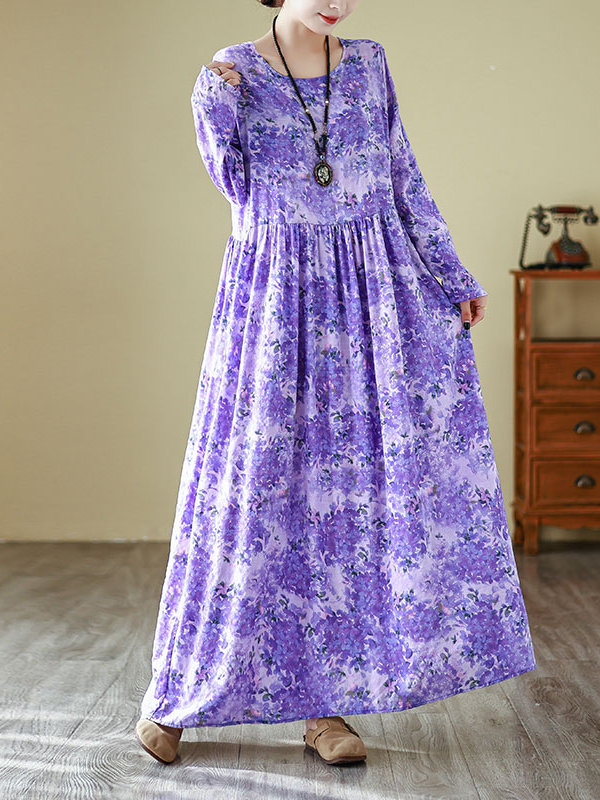 Spring New Style round Neck Lo - Linen Dress Wrap recension och pris