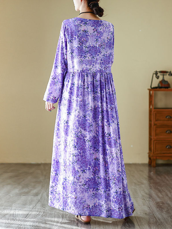 Spring New Style round Neck Lo - Linen Dress Wrap recension och pris