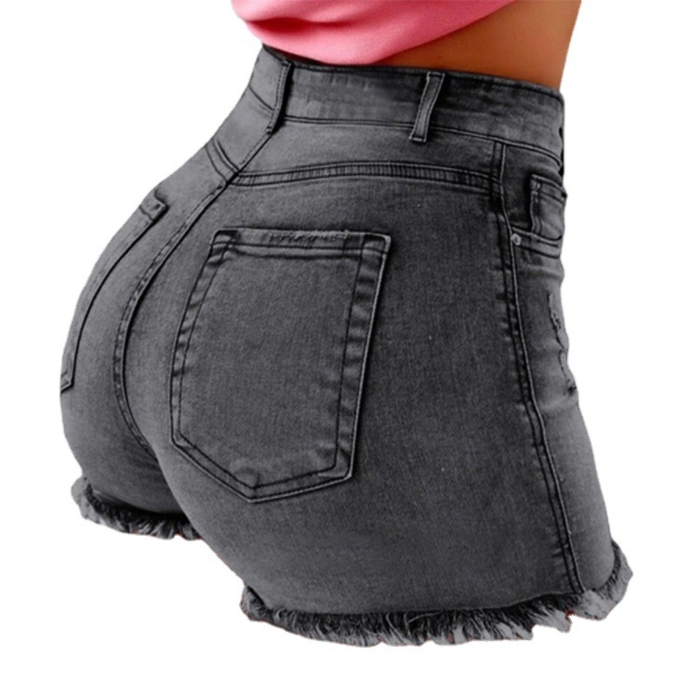 Women's High Waisted Distresse - Shorts Denim Frayed recension och pris