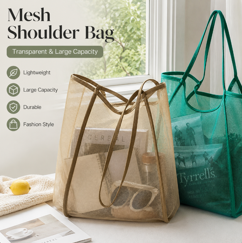 Mesh Beach Bag Lightweight, Br - Tote Bag Beach recension och pris