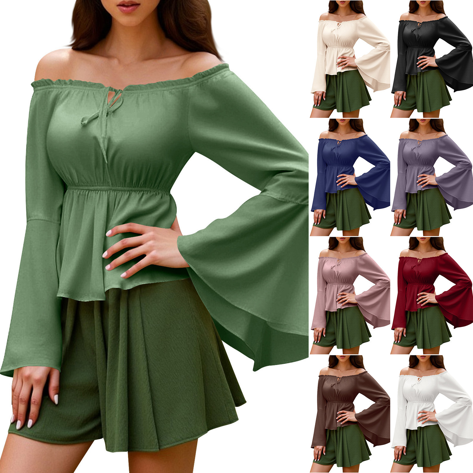 Womens Blouse Gothic Renaissan - Blouse Off Shoulder recension och pris
