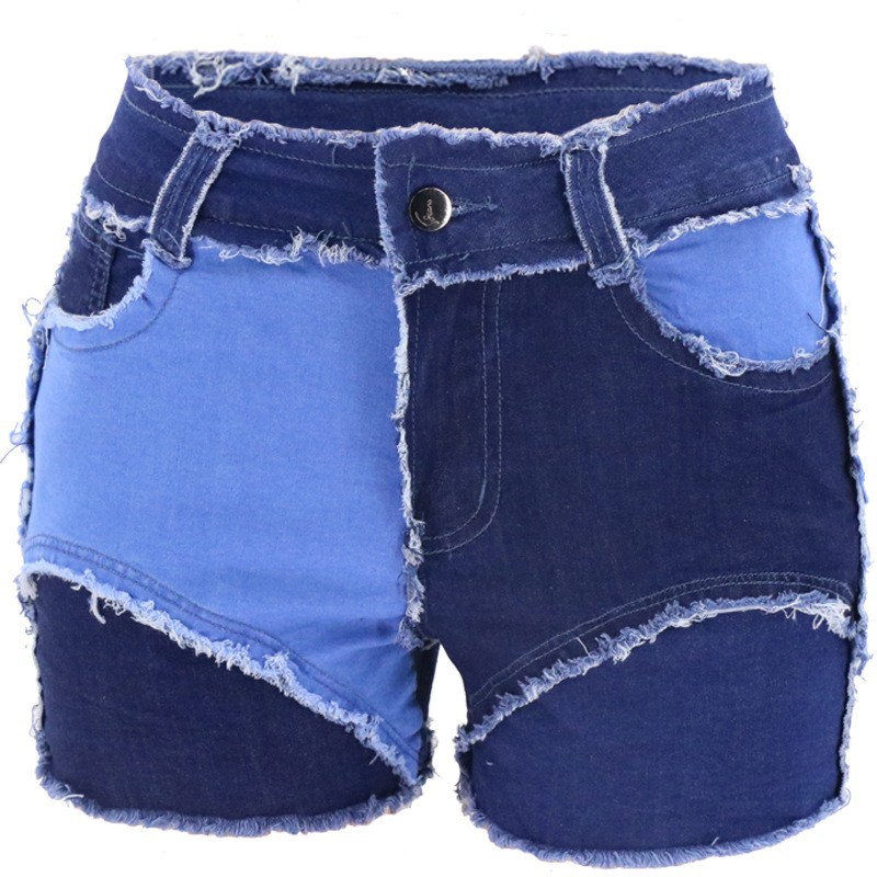 Fashion Mid-Waist Slim Fit Tor - Shorts Denim Frayed recension och pris