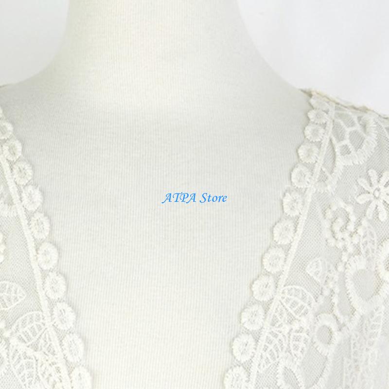 U13C Women Summer Lace Open Fr - Kimono Sheer Floral recension och pris