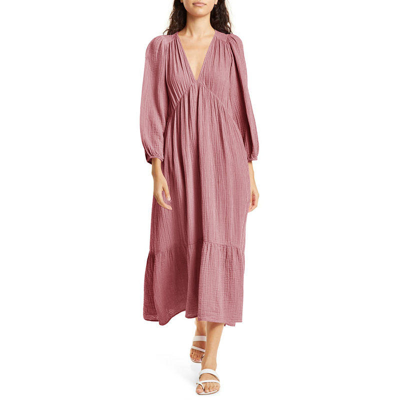 Muslin 100% Cotton Long Sleeve - Linen Dress Wrap recension och pris
