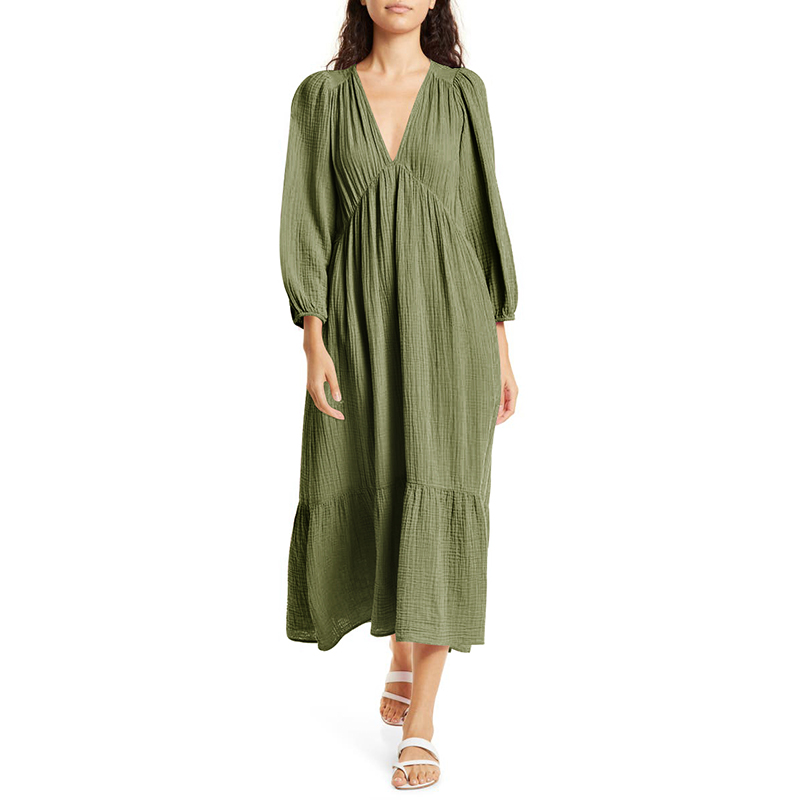 Muslin 100% Cotton Long Sleeve - Linen Dress Wrap recension och pris