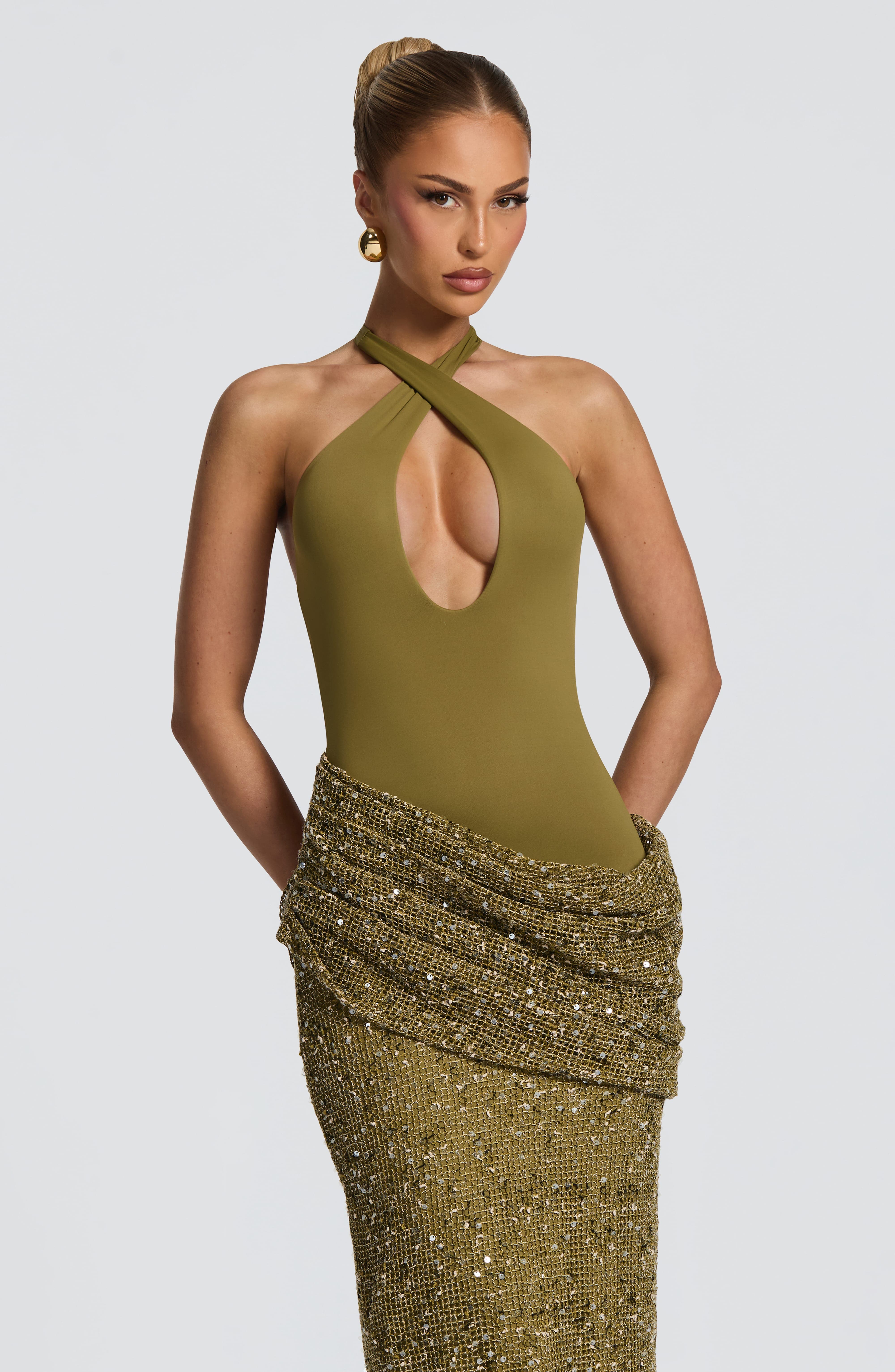 Halter Neck Sequin Mermaid Max - Maxi Dress Halter recension och pris