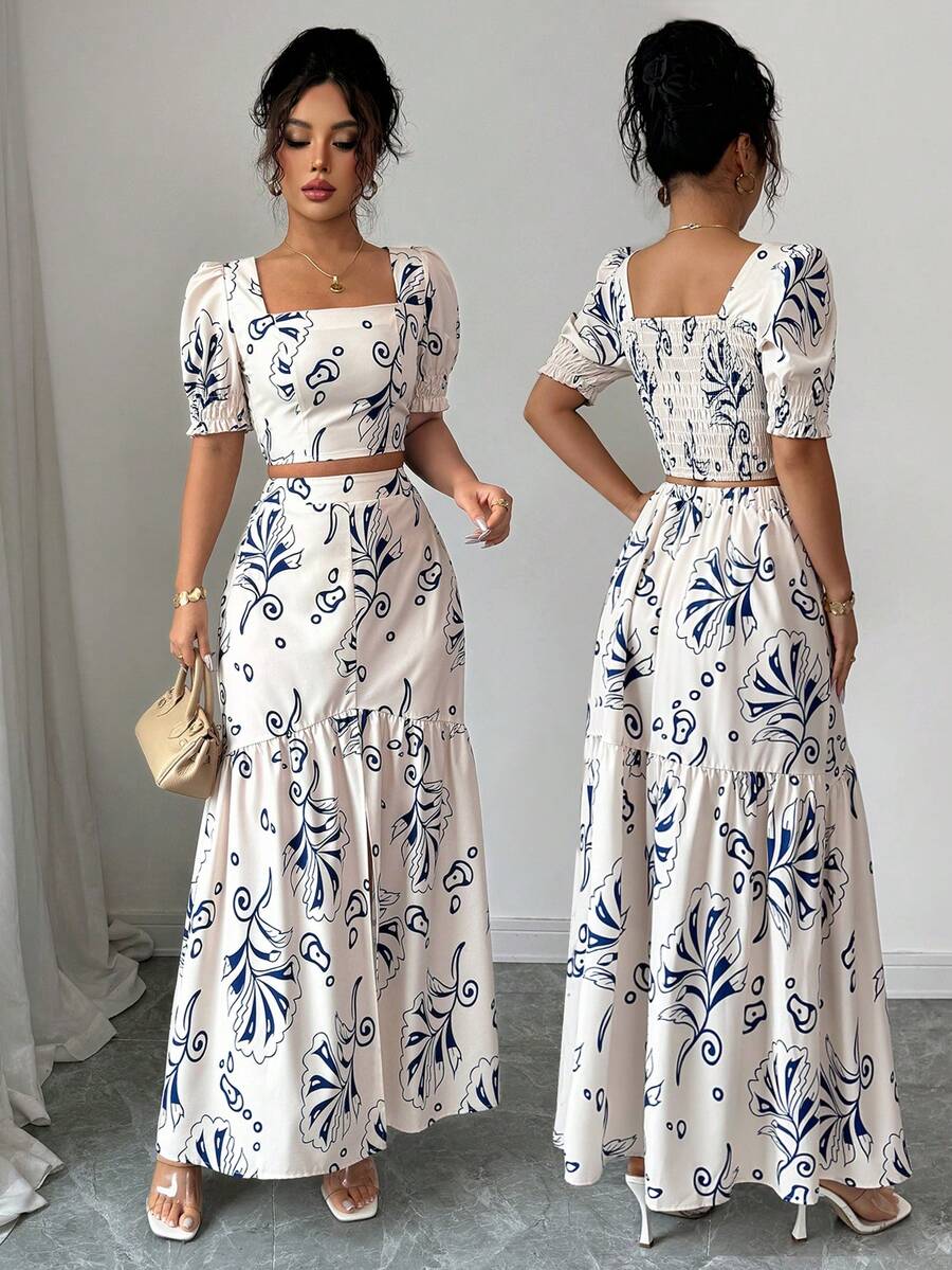 2026 Women Summer Two Piece Ou - Romper Floral Print recension och pris