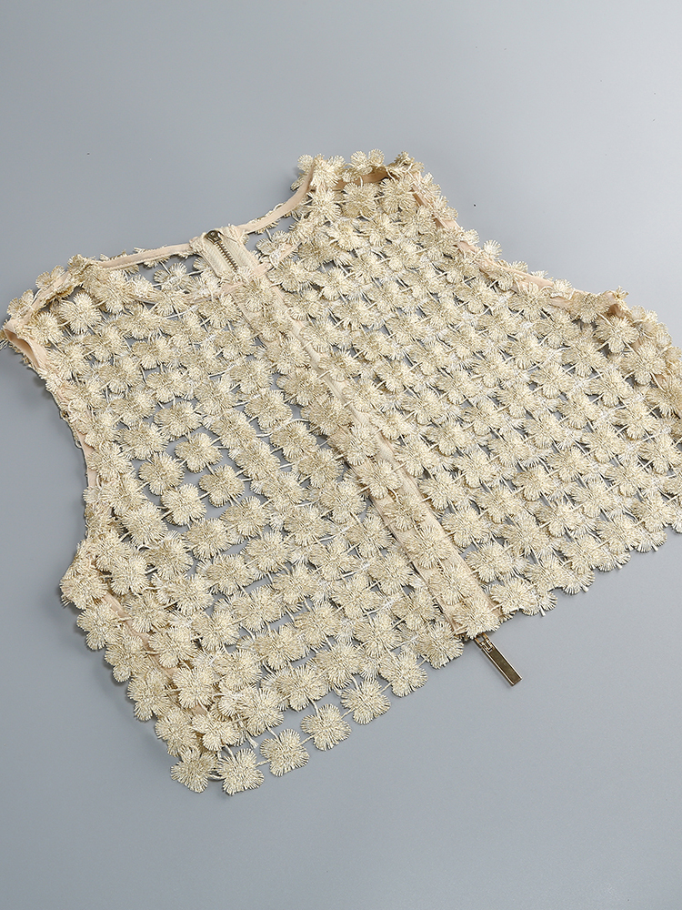 VC Stylish Beige Sleeveless Cr - Crop Top Crochet recension och pris