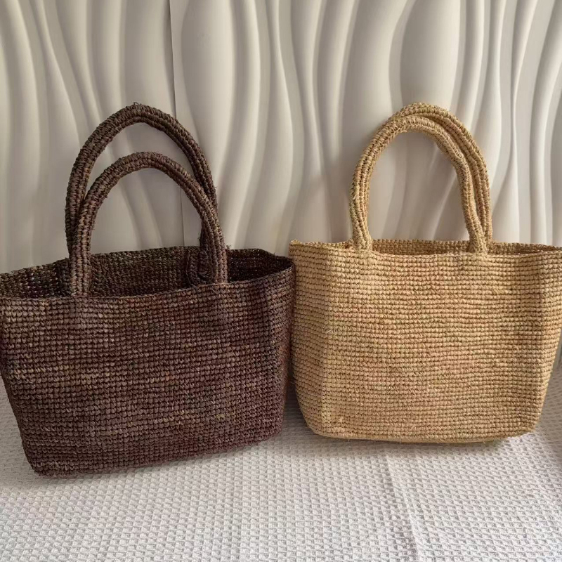 High-quality Raffia Woven Tote - Crochet Bag Raffia recension och pris