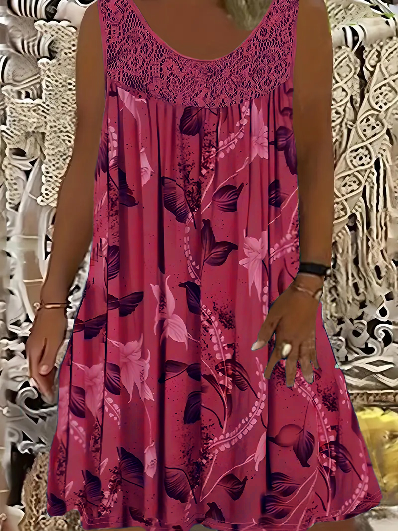 Plus size women's sleeveless r - Romper Floral Print recension och pris
