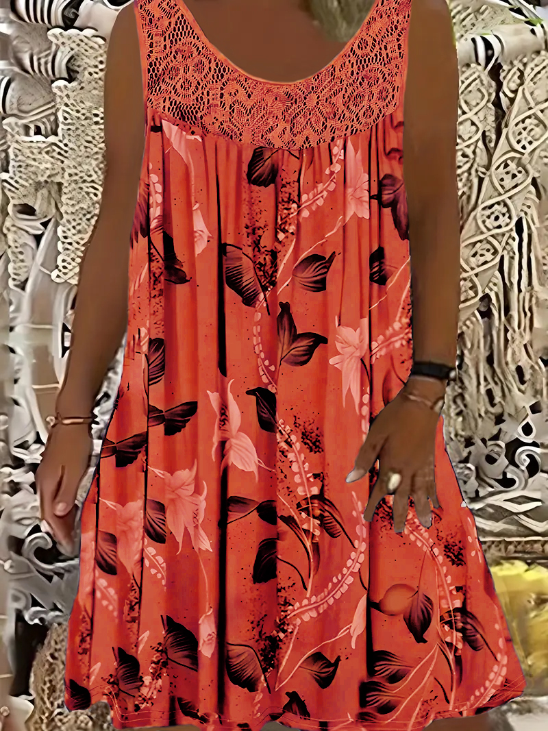 Plus size women's sleeveless r - Romper Floral Print recension och pris
