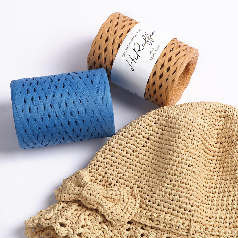 150M Natural Raffia Straw Yarn - Crochet Bag Raffia recension och pris