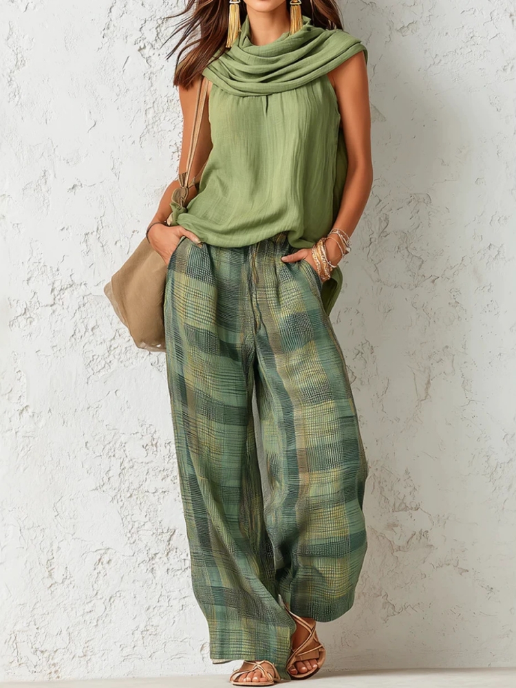 New Summer Women Pants 2 Piece - Linen Pant Wide recension och pris