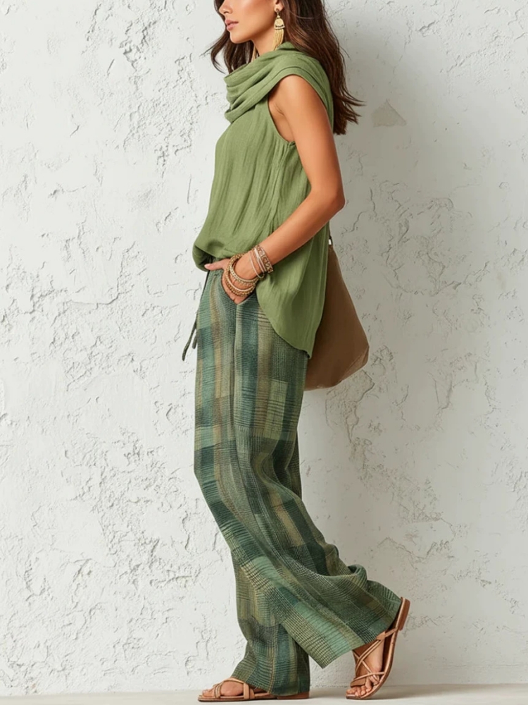 New Summer Women Pants 2 Piece - Linen Pant Wide recension och pris