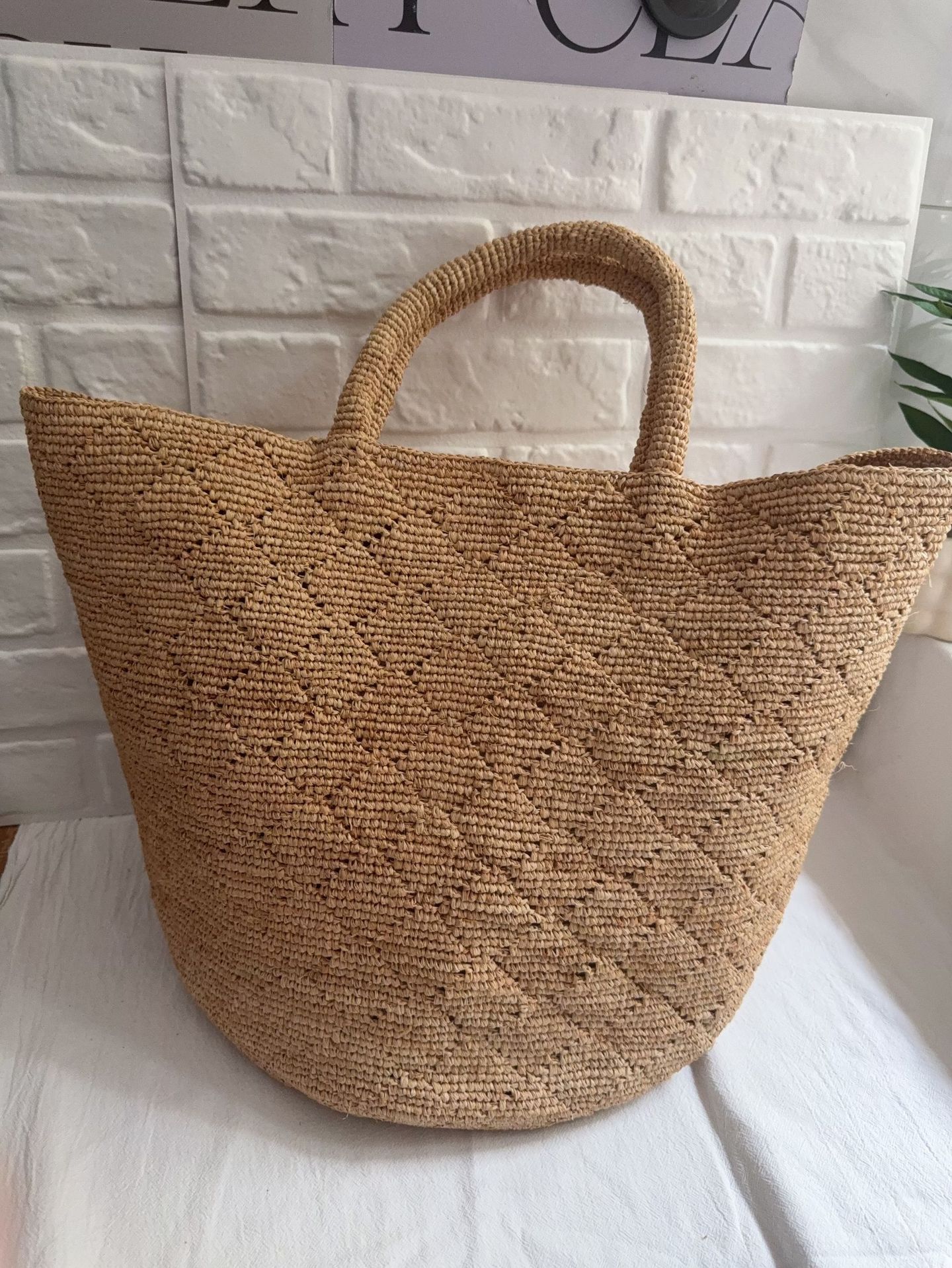 Fashion Style Ins Crochet Hand - Crochet Bag Raffia recension och pris