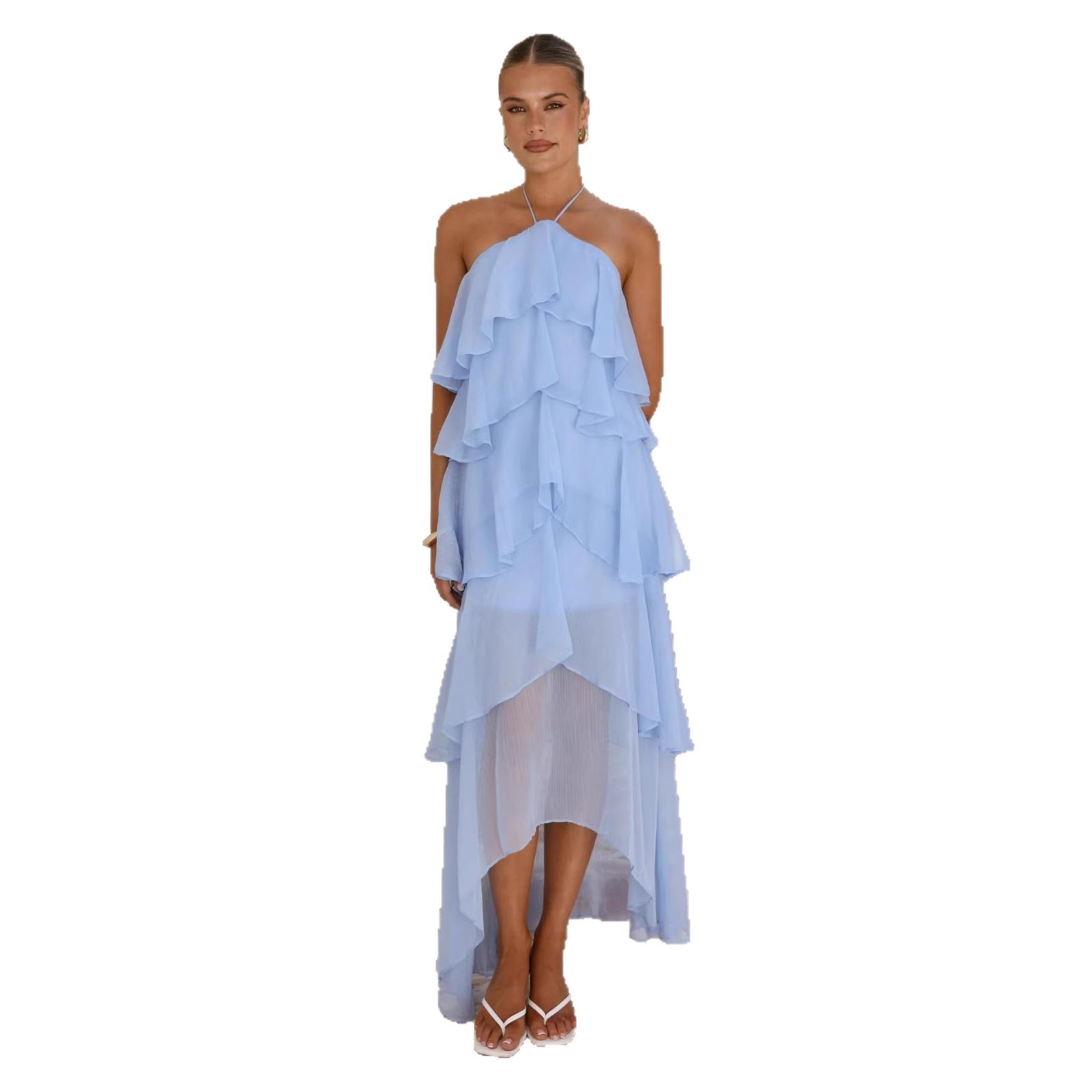 Elegant Party Maxi Dress Chiff - Maxi Dress Halter recension och pris