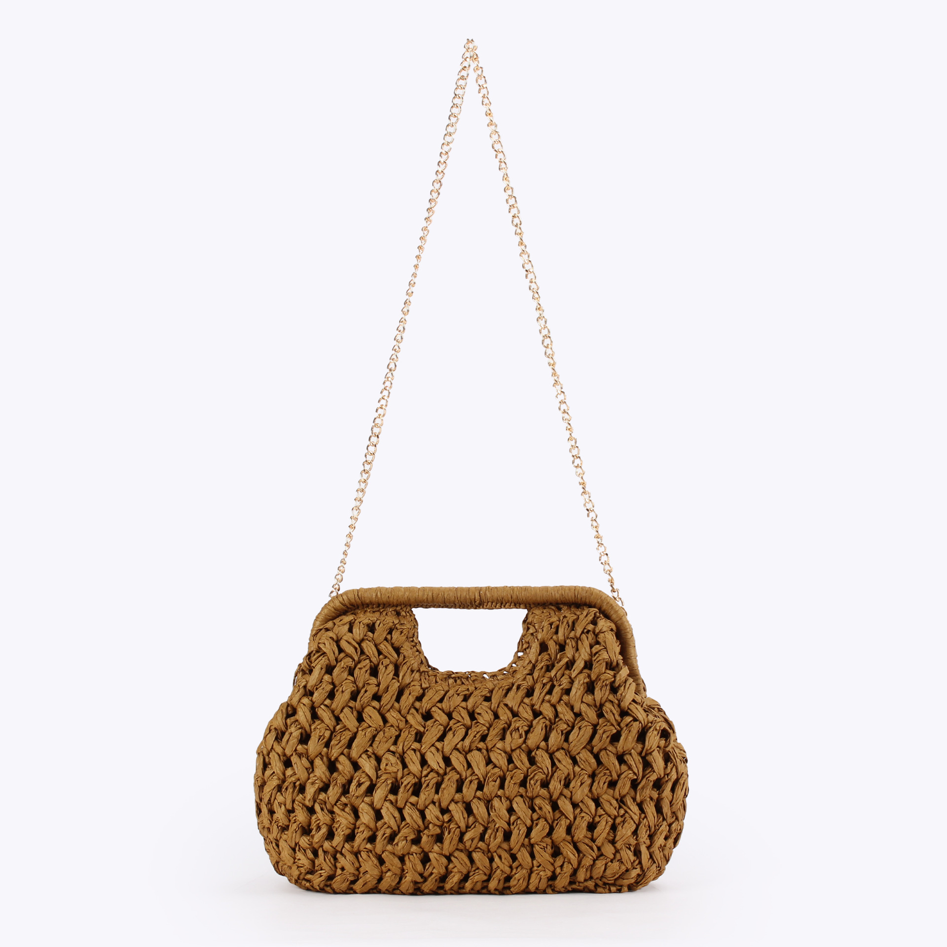 Elegant Ladies Chain Hand Knit - Crochet Bag Raffia recension och pris