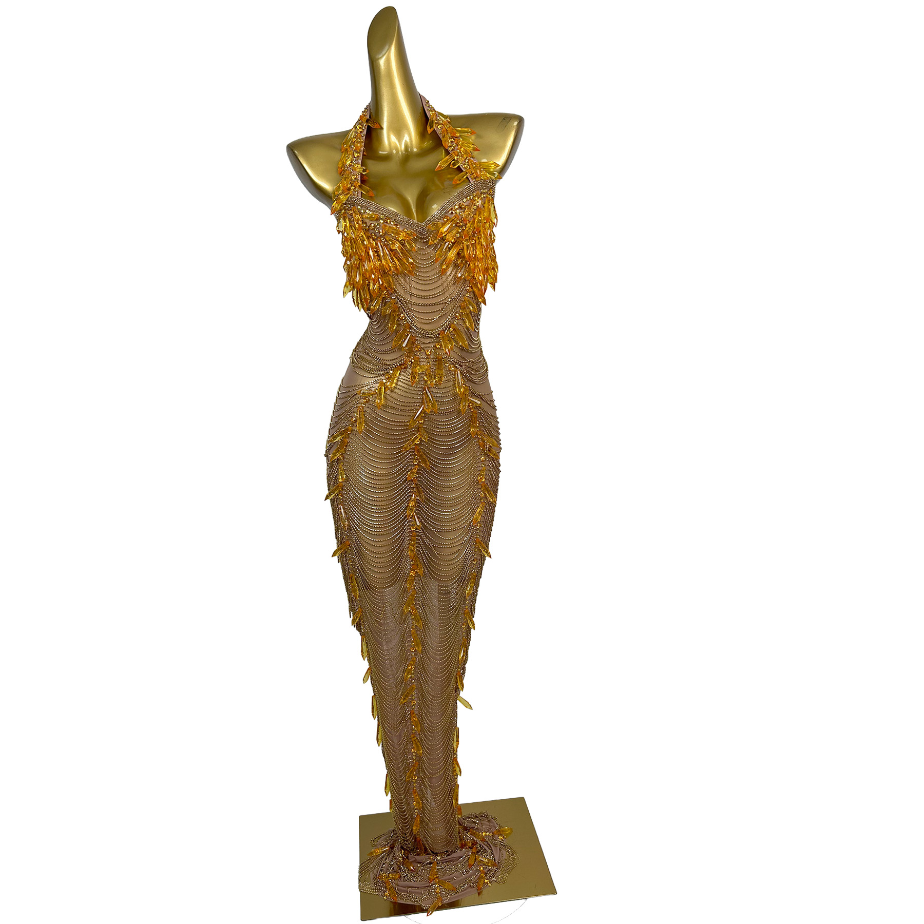 Ailisi Women Luxury Gold Cryst - Maxi Dress Halter recension och pris