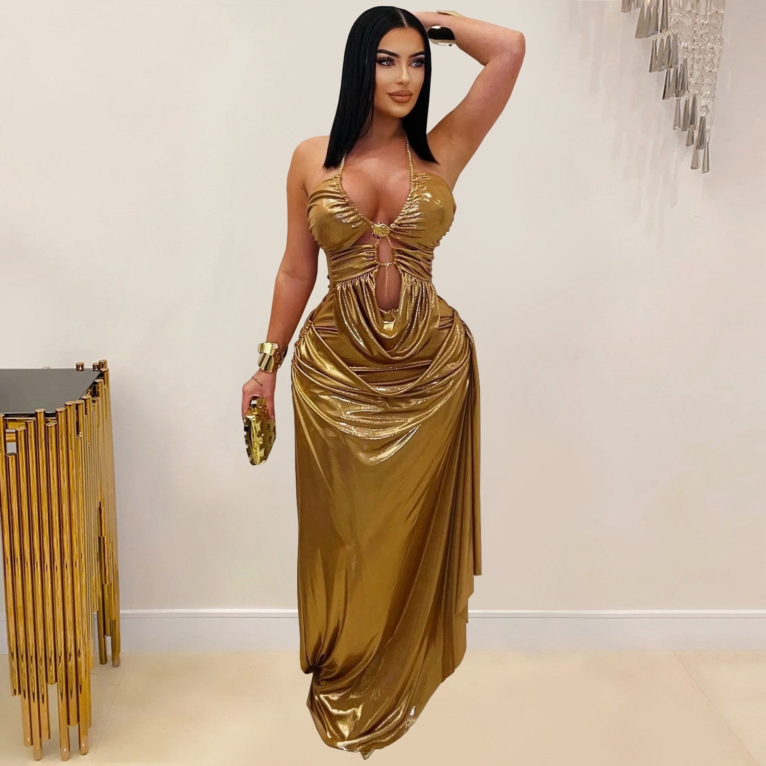 Prom Dress Evening Wedding Gue - Maxi Dress Halter recension och pris