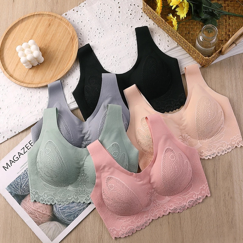 Breathable Latex Bra Seamless  - Bralette Triangle Set recension och pris