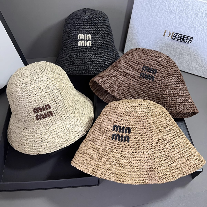 Letter Embroidery Straw Dome B - Hat Floppy Wide recension och pris