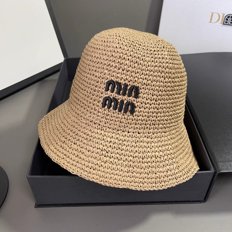 Letter Embroidery Straw Dome B - Hat Floppy Wide recension och pris