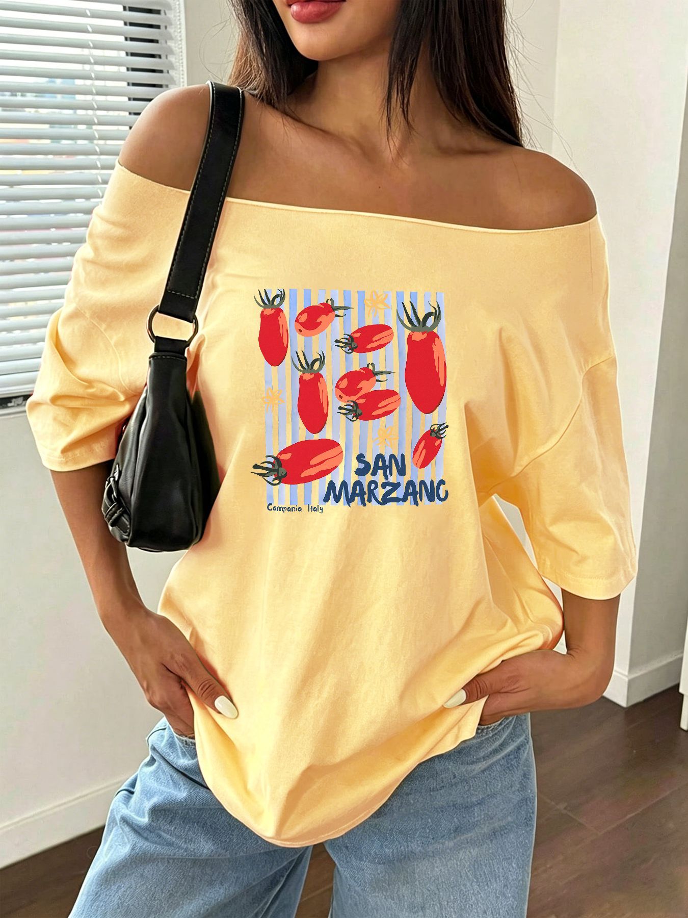 100% Cotton Plus Size San Marz - Blouse Off Shoulder recension och pris