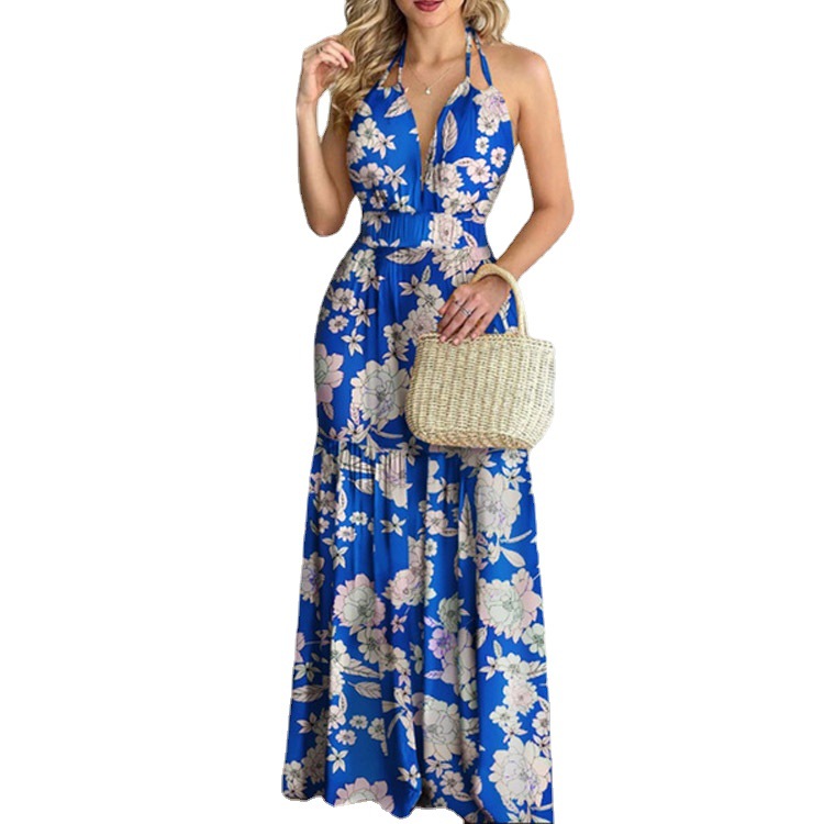 Floral Maxi Dress Long Backles - Maxi Dress Halter recension och pris