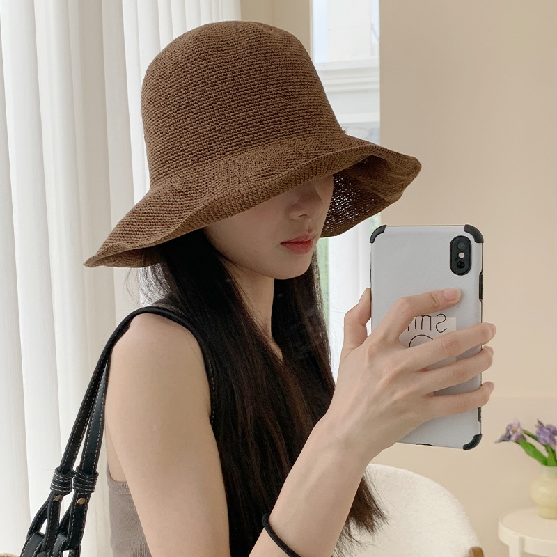 2025 new paper straw sun hat w - Hat Floppy Wide recension och pris