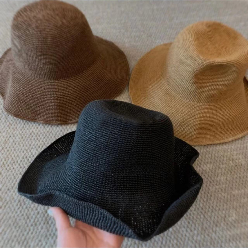 2025 new paper straw sun hat w - Hat Floppy Wide recension och pris
