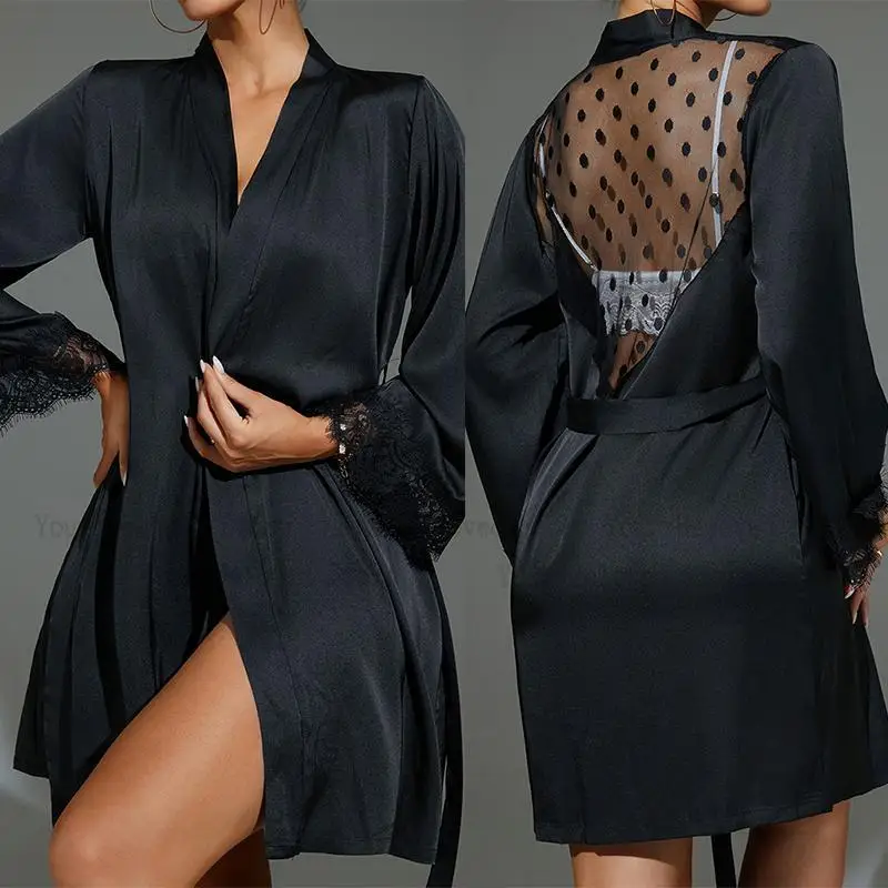 Short Kimono Black Sheer Mesh  - Kimono Sheer Floral recension och pris