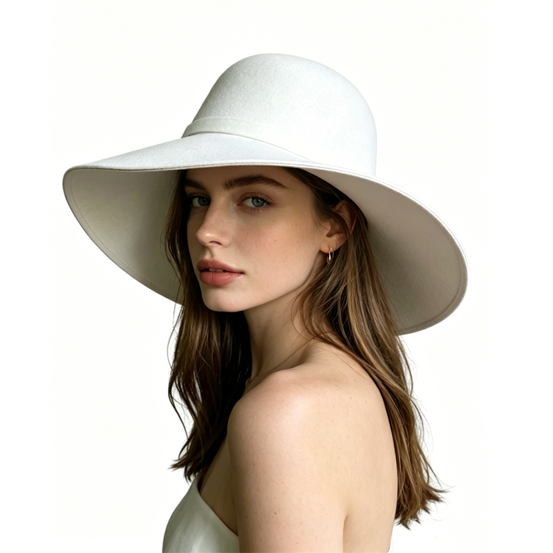 White Dome-shaped Ladies' Hat  - Hat Floppy Wide recension och pris