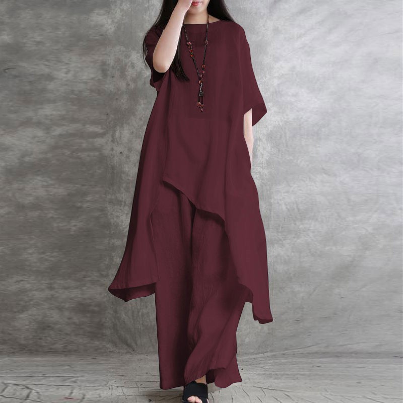 Women's Cotton Linen 2-piece S - Linen Pant Wide recension och pris