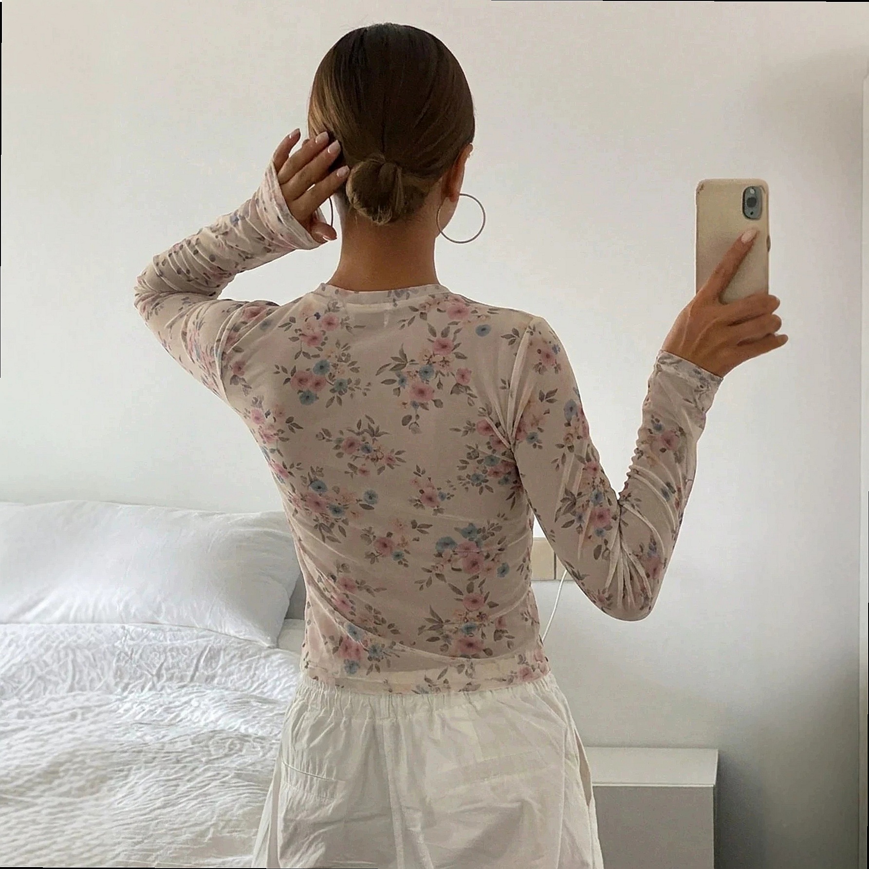 Fashion Round Neck Printed She - Crop Top Crochet recension och pris