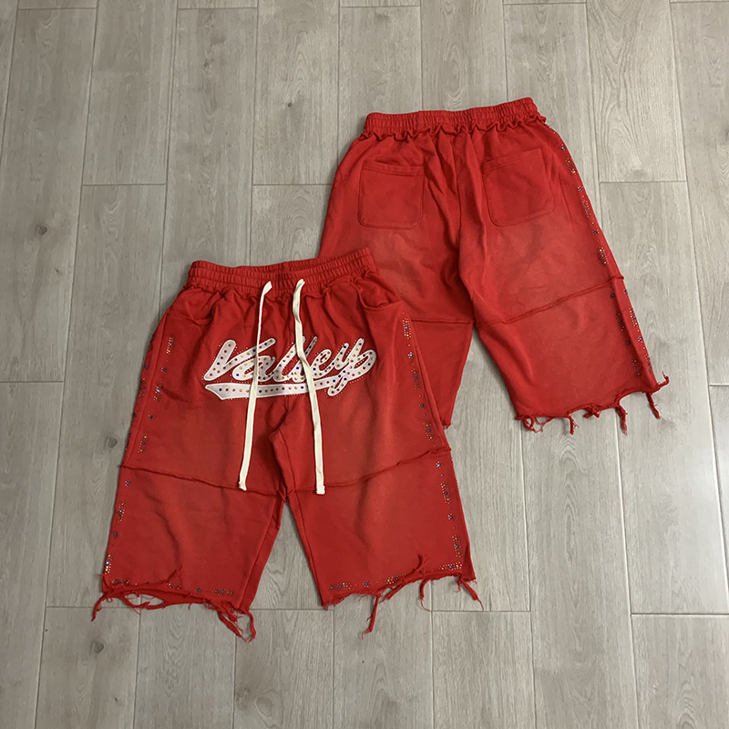 VALLEY Men Black Knee Casual S - Shorts Denim Frayed recension och pris