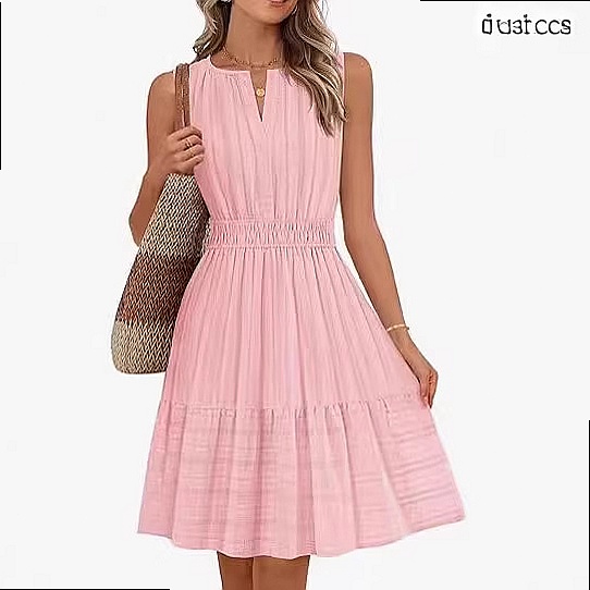 Spring Summer Women's Sleevele - Linen Dress Wrap recension och pris