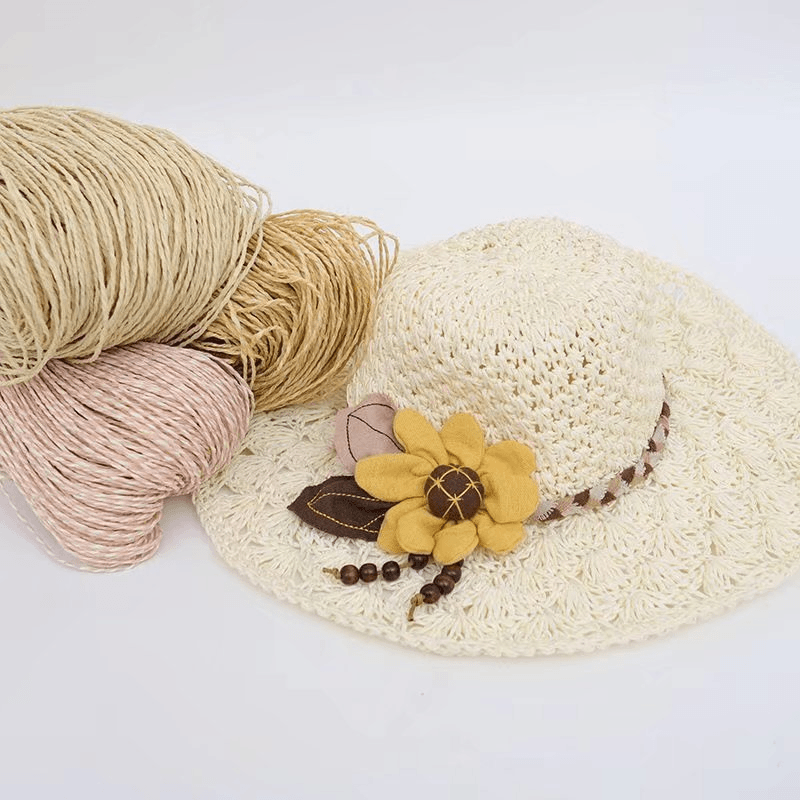 200g 2ply Cotton Raffia Yarn f - Crochet Bag Raffia recension och pris