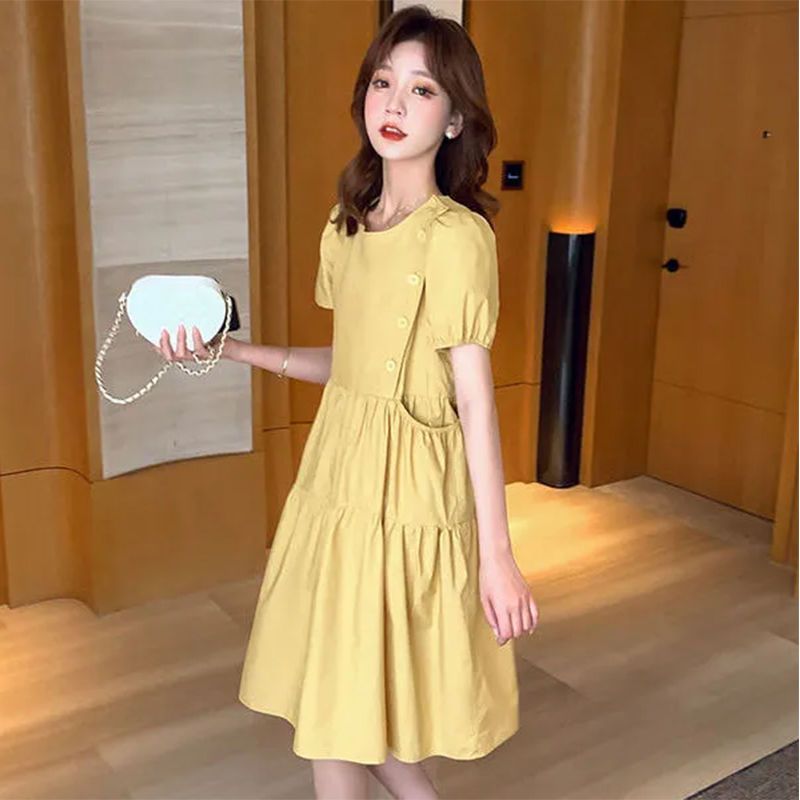 2025 Loose Elegant Korean Casu - Linen Dress Wrap recension och pris