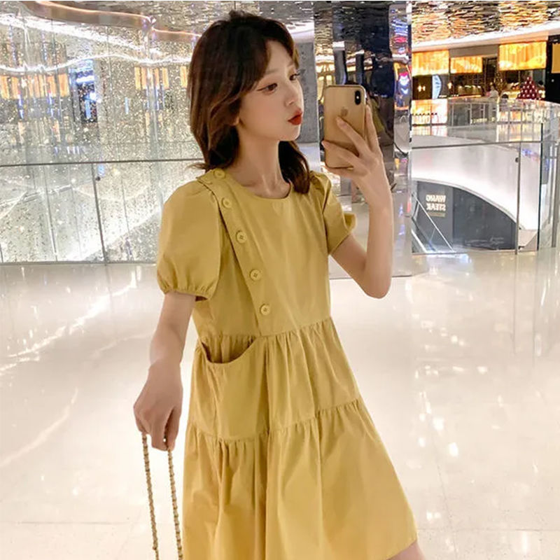 2025 Loose Elegant Korean Casu - Linen Dress Wrap recension och pris
